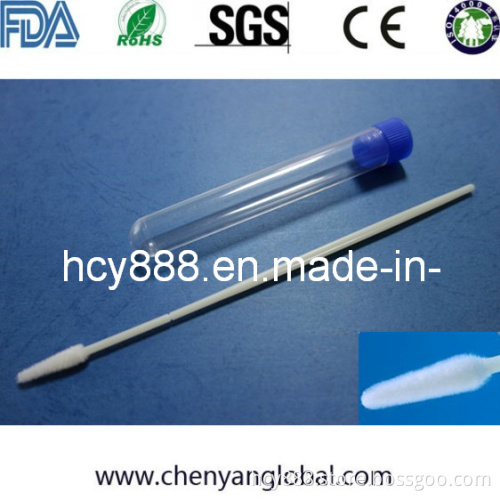 Cell Sample Collection Sterile Transport Flocked Nylon Swab with Medium Long Handle